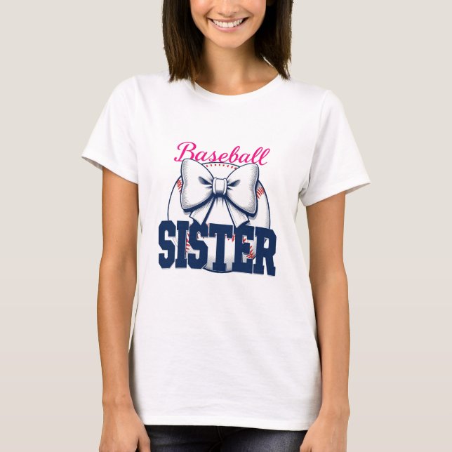 T-shirt Soeur de baseball drôle (Devant)