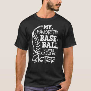 T-shirt Soeur De Baseball Mes Appels De Joueur De Baseball