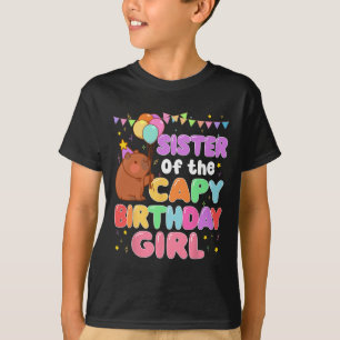 T-shirt Soeur De Capy Anniversaire Fille Capybara Famille