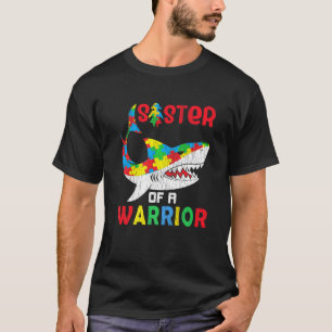 T-shirt Sœur de guerriers autistes Autism Awareness S