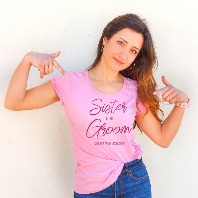 T-shirt Soeur de la chemise Groom, équipe mariée (Créateur téléchargé)