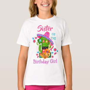 T-shirt Soeur de la fête du premier anniversaire Mexique