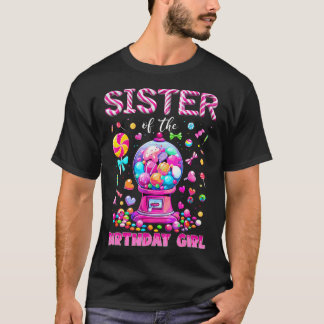 T-shirt Sœur de la fille d'anniversaire Bonbons Joyeux Ann