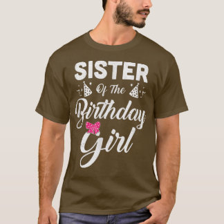 T-shirt Sœur de la fille d'anniversaire Sœur famille assor