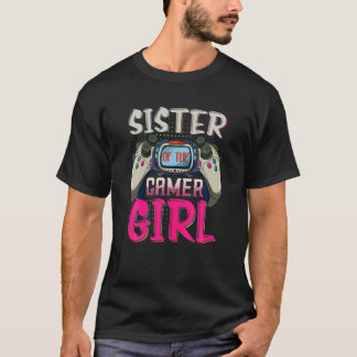 T-shirt Soeur De La Gamer Fille Correspondant Anniversaire