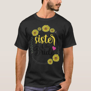 T-shirt Soeur De La Mariage De Mariée À La Fête De Mariage