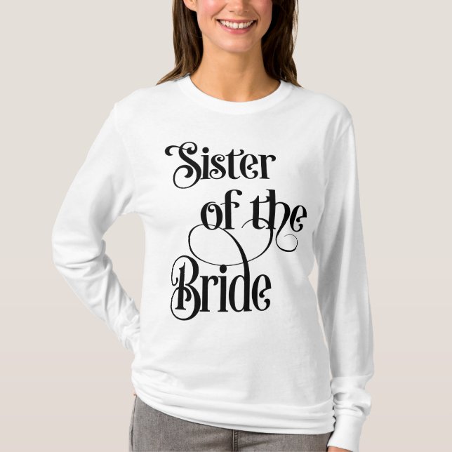 T-shirt Sœur de la mariée (Devant)