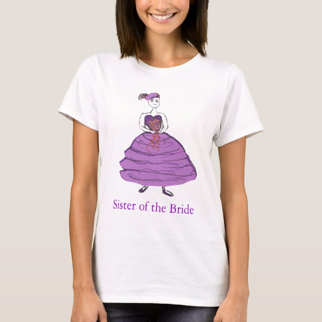 T-shirt Soeur de la mariée (Devant)