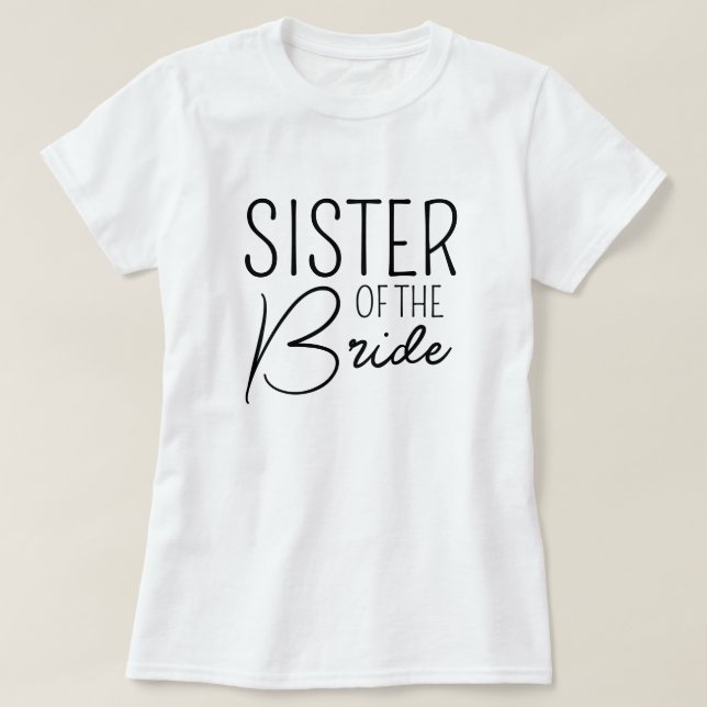 T-shirt Soeur de la mariée - Jote Mariage de famille (Design devant)