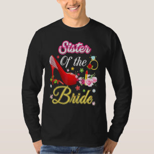 T-shirt Soeur De La Mariée Joyeuse Mariage Flower Rose Cha