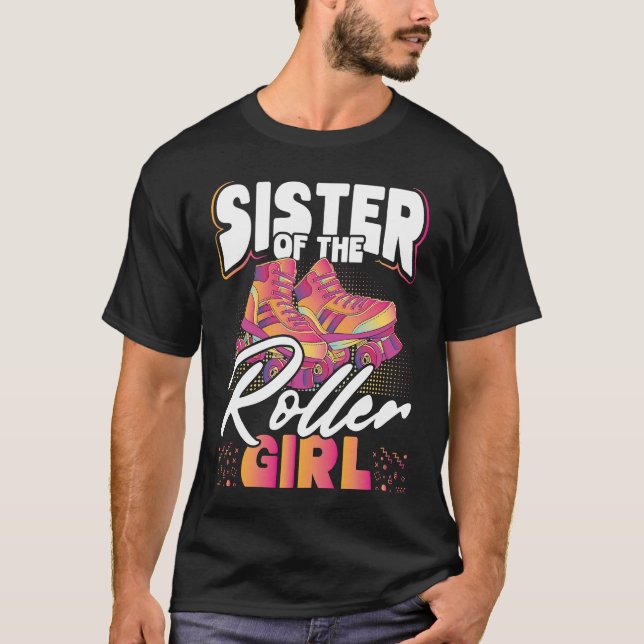 T-shirt Soeur De La Roller Girl Backprint Roller Patinage (Devant)