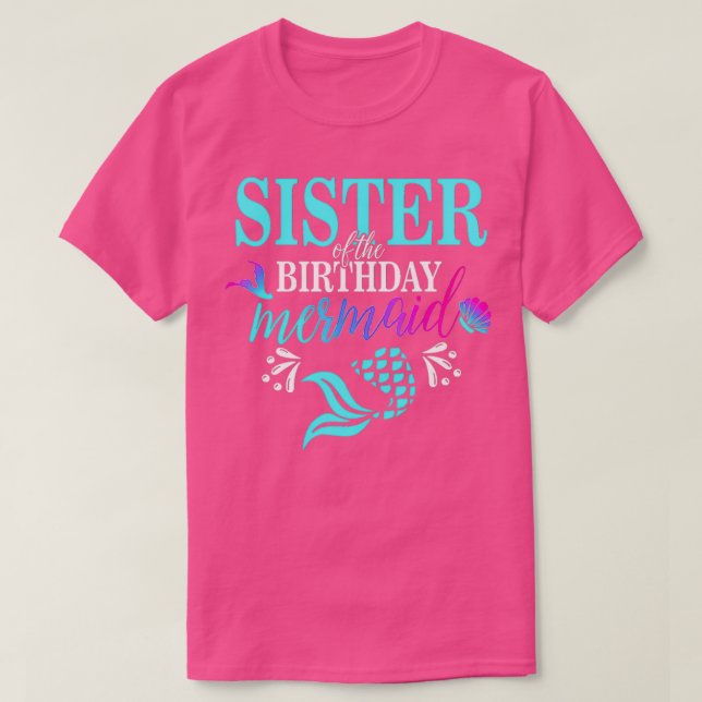 T-shirt Soeur De La Sirène D'Anniversaire Famille Correspo (Design devant)