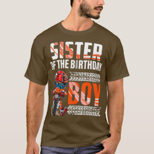 T-shirt Soeur de l'anniversaire Boy Dirt Vélo Anniversaire