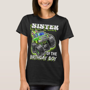 T-shirt Soeur de l'anniversaire Boy Monster Camion Anniver