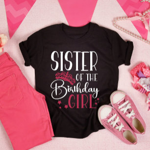 T-shirt Soeur de l'Anniversaire de la fille Equipe personn