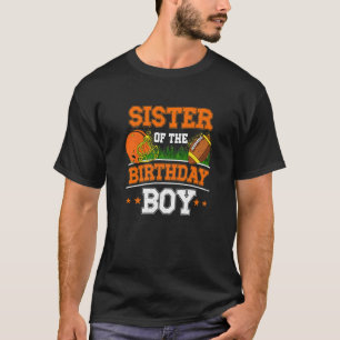 T-shirt Soeur De L'Anniversaire Garçon Football Football T