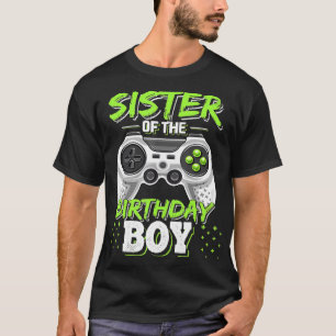 T-shirt Soeur de l'Anniversaire Garçon Matching Vidéo Je