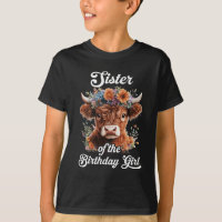 Soeur De L'Anniversaire Girl Highland Cow Farm Fam