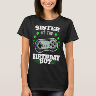 T-shirt Soeur De L'Anniversaire Jeu Vidéo Garçon Anniversa