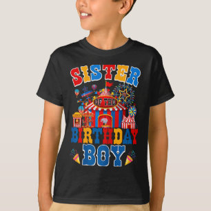 T-shirt Sœur de l'anniversaire pour garçon cirque carnaval
