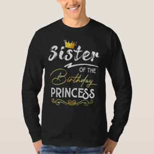 T-shirt Soeur De L'Anniversaire Princess Girl Party Famill