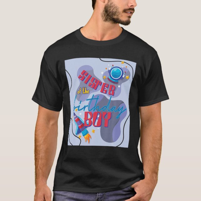 T-shirt Soeur De L'Espace Enfant Anniversaire Thème Corres (Devant)