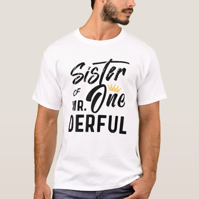 T-shirt Soeur De M. 1Er Anniversaire Onederful Onederful M (Devant)