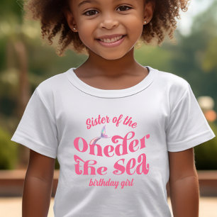 T-shirt Sœur de Oneder la sirène de la mer fille d'anniver