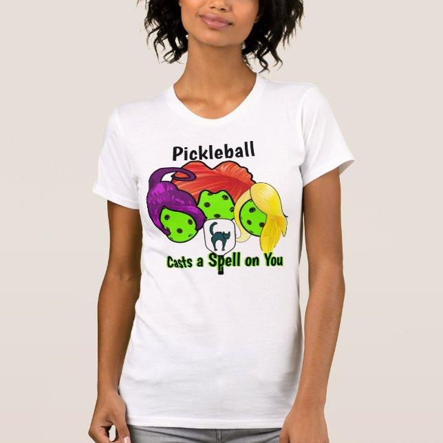 T-shirt Soeur de Pickleball sorcières Halloween (Devant)