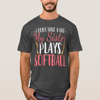 T-shirt Sœur de softball Joueuse de softball Cadeau 70s