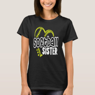 T-shirt Soeur De Softball Pour Hommes Femmes Garçons Fille