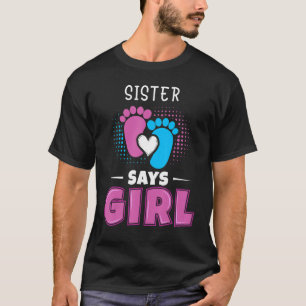 T-shirt Soeur Dit Fille Bébé Genre Révéler tenue Pregnan