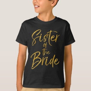 T-shirt Soeur D'Or De La Mariée Chemise Mignonne Mariée S