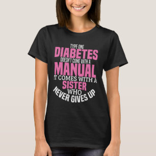 T-shirt Soeur du diabète Type 1 T1D Sensibilisation au dia