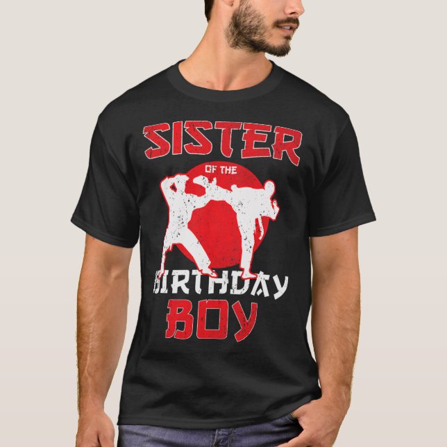 T-shirt Soeur Du Karate D'Anniversaire Taekwondo Boy Marti (Devant)
