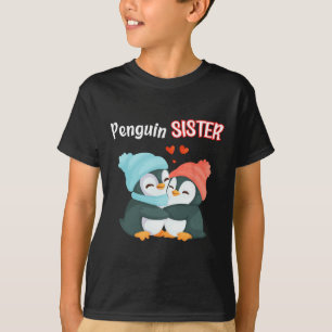 T-shirt Soeur du pingouin - Amusante et amatrice du frère
