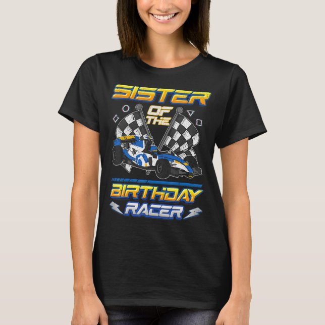 T-shirt Soeur Du Racer D'Anniversaire Deux Anniversaire Ra (Devant)