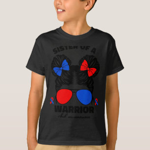 T-shirt Sœur d'un guerrier CHD anomalie cardiaque congénit