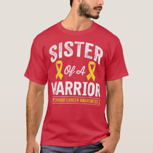 T-shirt Soeur D'Un Guerrier Gold Lauréats Du Cancer De L'E