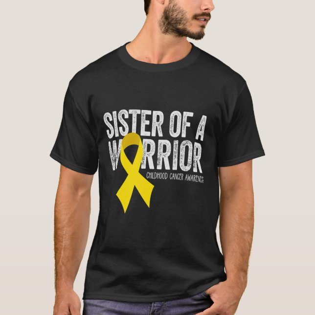 T-shirt Soeur d'un guerrier Sensibilisation au cancer chez (Devant)