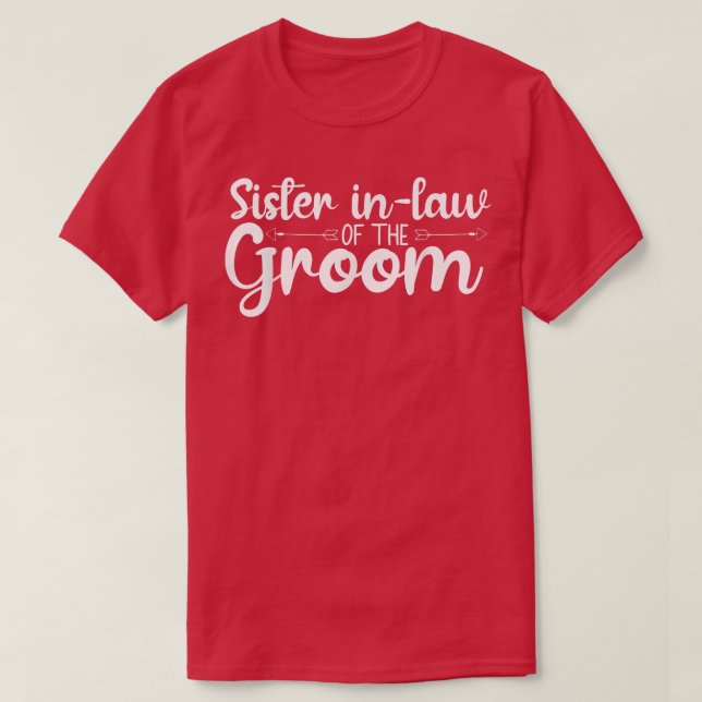 T-shirt Soeur En Droit De La Groom Mariage Fête Correspond (Design devant)