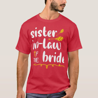 T-shirt Soeur En Droit De La Mariée Groom Heureux Mariage 
