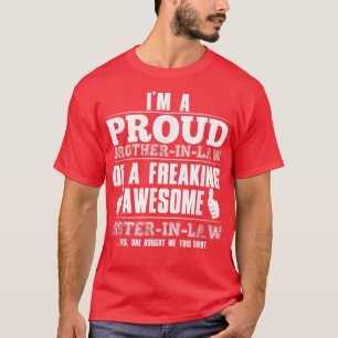 T-shirt Soeur et Frère en droit Fiers BrotherInLaw Cadeau