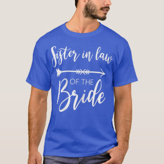 T-shirt Soeur Femme En Droit De La Mariée Bachelorette Par