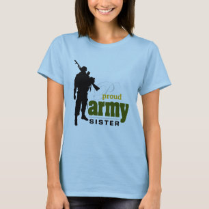 T-shirt Soeur fière d'armée