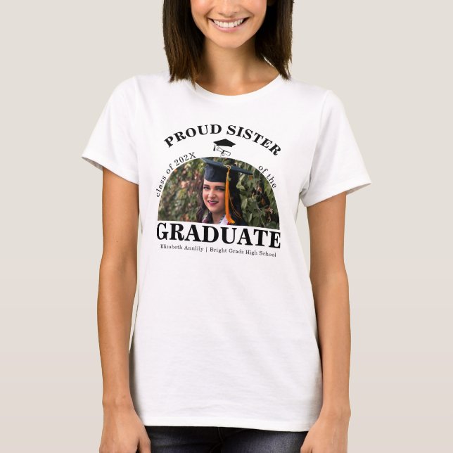 T-shirt Sœur fière de la finissante senior (Devant)
