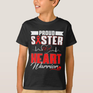 T-shirt Sœur fière d'un guerrier du cœur Sensibilisation a