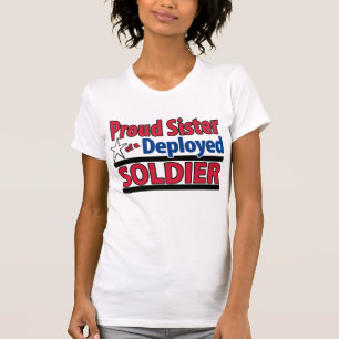 T-shirt Soeur fière d'une chemise déployée de soldat av