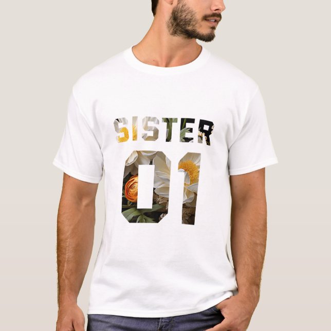 T-shirt Sœur Fleur 01 (Devant)