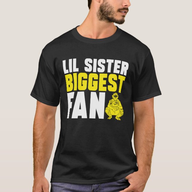 T-shirt Sœur Frère  Softball Attrapeur (Devant)